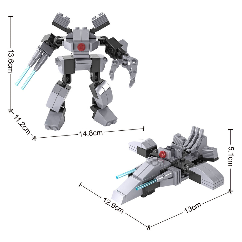Load image into Gallery viewer, Lobbes speelgoed bv lobbes bouwset robot speelgoed - transformeer spaceship 81-delig.
