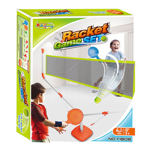 Verplaatsbaar sportnet met rackets