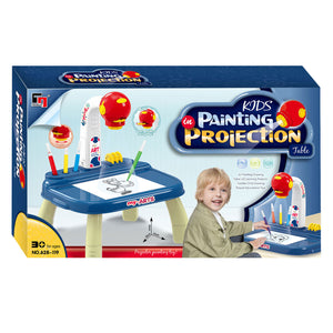 Teken projectietafel blauw