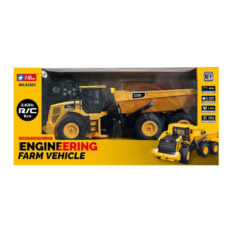 Load image into Gallery viewer, Rc bestuurbare constructietruk oplaadbaar met licht en geluid
