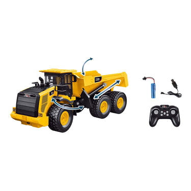 Lobbes rc bestuurbare constructietruck oplaadbaar met licht en geluid