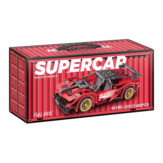 Lobbes speelgoed bv lobbes bouwsteentjes sportauto pull back - 488 stuks speelgoed.