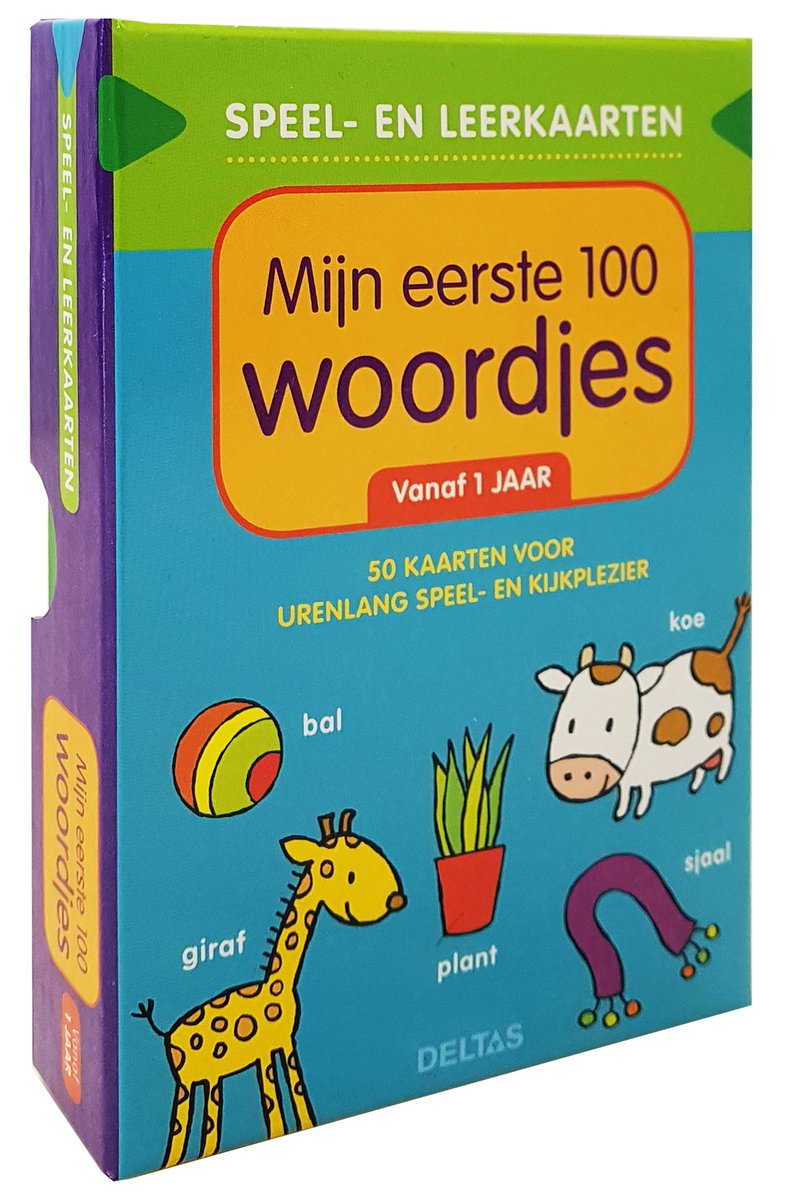 Load image into Gallery viewer, Deltas speel- en leerkaarten 0 - speel- en leerkaarten - mijn eerste 100 woordjes vanaf 1 jaar
