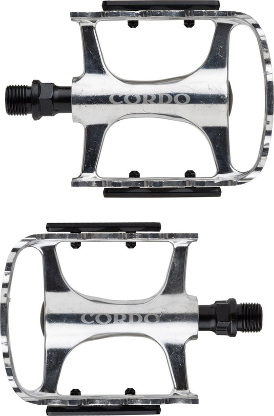 Cordo trekking pedalen aluminium - zilver