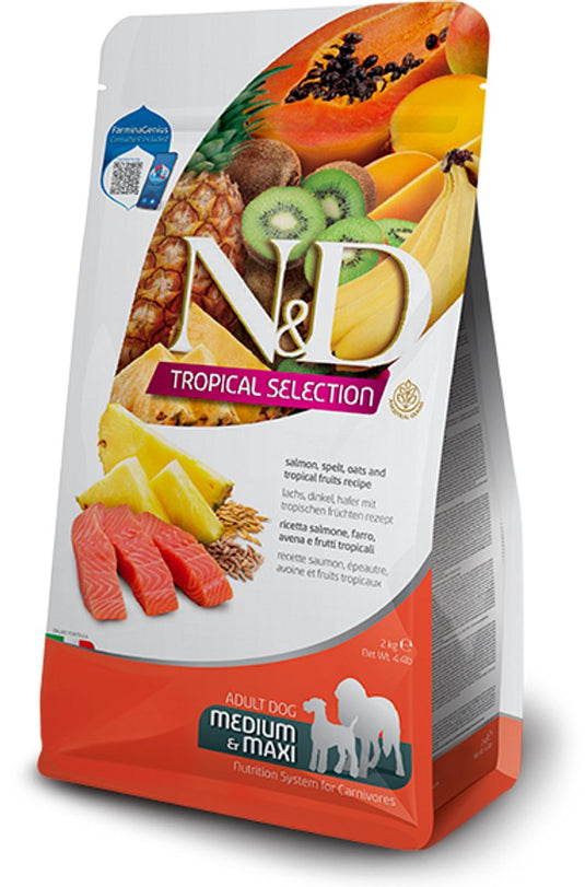Farmina pet food farmina n d tropical adult dog medium maxi - salmon - 10 kg