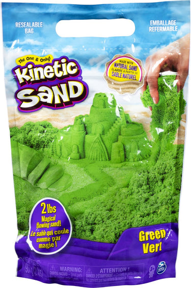 Kinetic sand - speelzand om te mengen kneden en creëren - 907 g origineel - groen - sensorisch speelgoed
