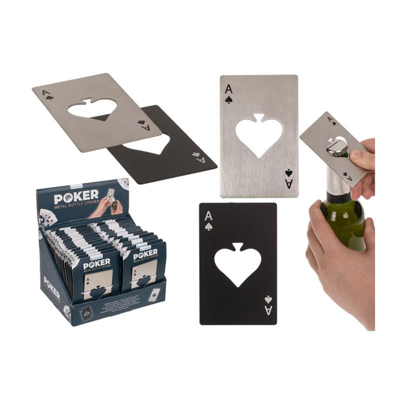 Load image into Gallery viewer, Ootb metalen flesopener pokerkaart 8,6x5,4cm
