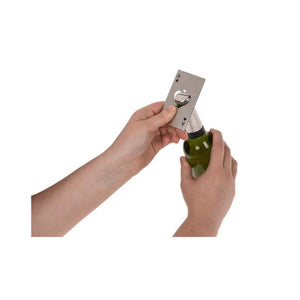 Ootb metalen flesopener pokerkaart 8,6x5,4cm