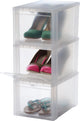 Iris schoenenbox dames - kunststof - transparant - set van 3