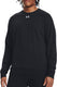 Under armour ua rival fleece crew-blk heren sporttrui - zwart - wit