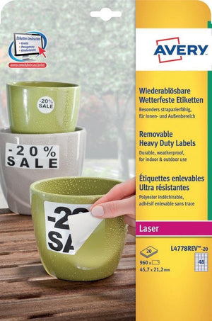 Avery speciale etiketten wit