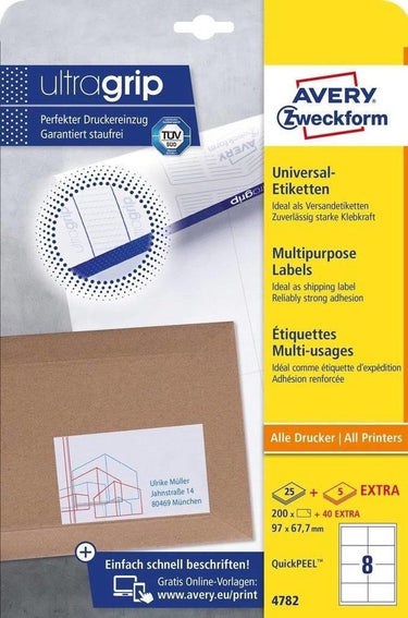 Avery huismerk 4782 universele etiket 97x67.7mm