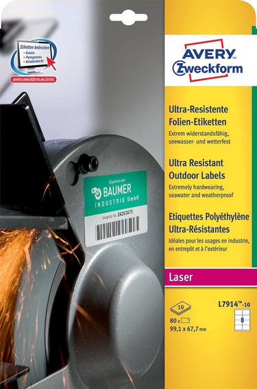 Avery etiketten zweckform 99,1 x 67,7 mm wit 80 stuks