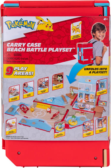 Jazwares pokémon - carry case battle beach playset