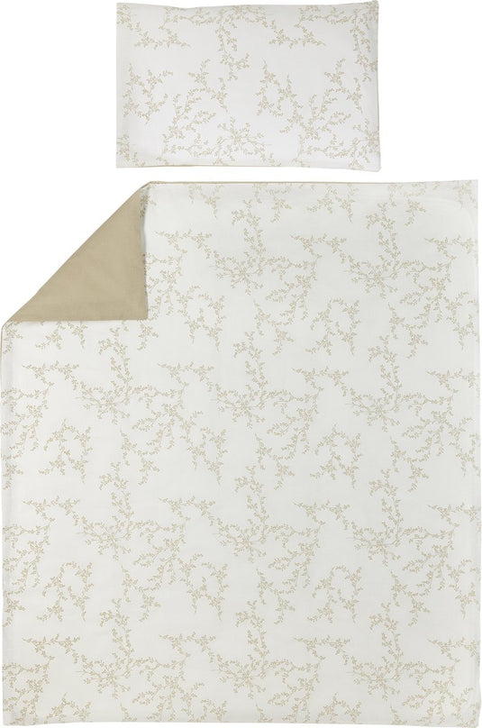Meyco baby branches dekbedovertrek peuter - sand - 120x150cm