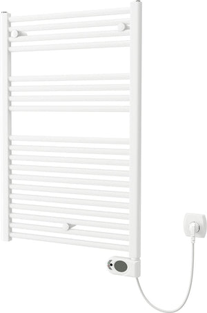 Plieger elba elektrische handdoekradiator – handdoek verwarmer – met klokthermostaat – 94.2 cm x 60 cm – 500 watt – wit
