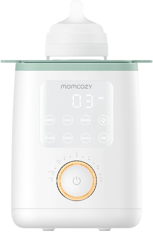 Momcozy mw02 analoge flessenverwarmer – waterbad verwarming voor babyfles en potjes – met verlichting warmhoudfunctie
