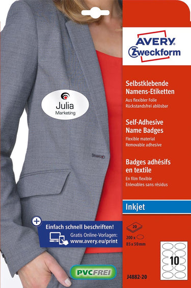 Avery naambadge-etiketten zweckform j4882-20