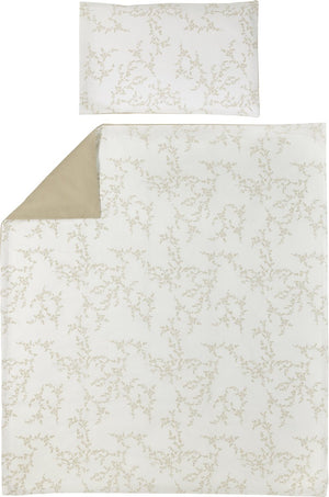 Meyco baby branches dekbedovertrek ledikant - sand - 100x135cm