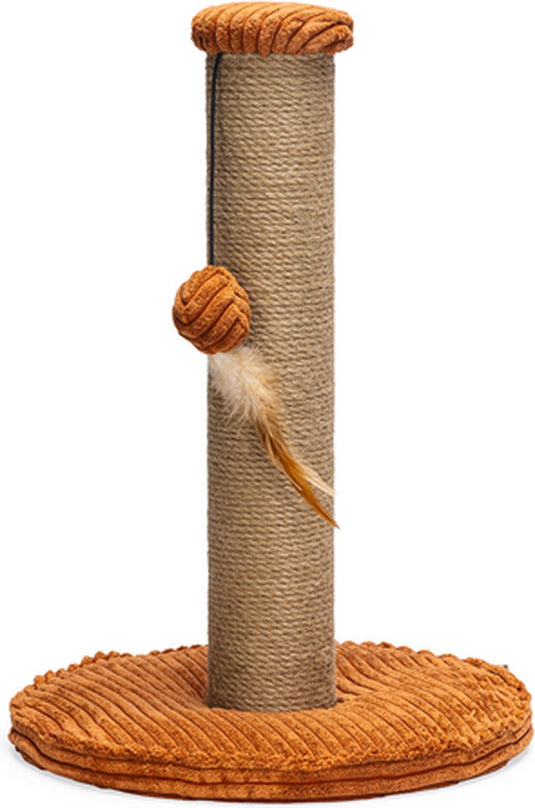 Designed by lotte krabpaal ribbed - incl speeltje - ribbed stof jute - terracotta - 35x35x50 cm