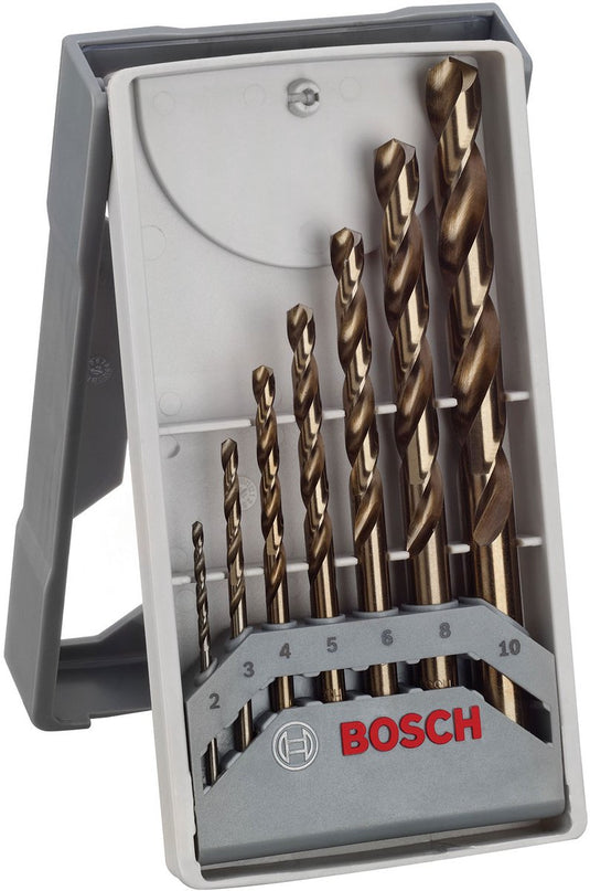 Bosch mini x-line pro set met 7 hss-co metaalboren