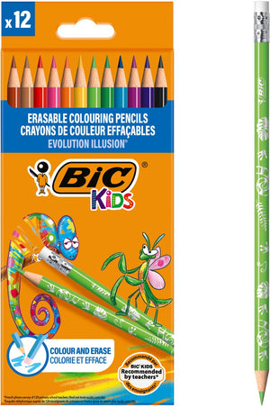 Bic kids evolution uitgumbare kleurpotloden, 12st.