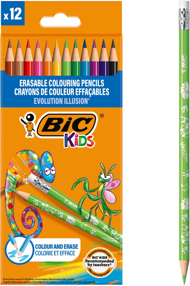 Load image into Gallery viewer, Bic kids evolution uitgumbare kleurpotloden, 12st.

