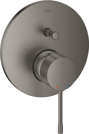 Grohe essence inbouw douchekraan - opbouwdeel - 2 uitgangen - geborsteld hard graphite (mat antraciet)
