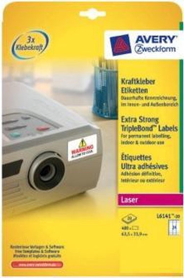 Avery l6141-20 printeretiket