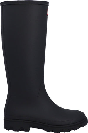 Hunter downpour tall insulated boot unisex regenlaarzen - zwart
