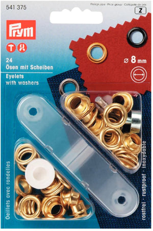 Prym zeilringen - 8.5 mm messing (24)