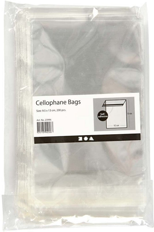 Creativ company cc cellofaan zakjes 9,7x12,9 cm 200 stuks