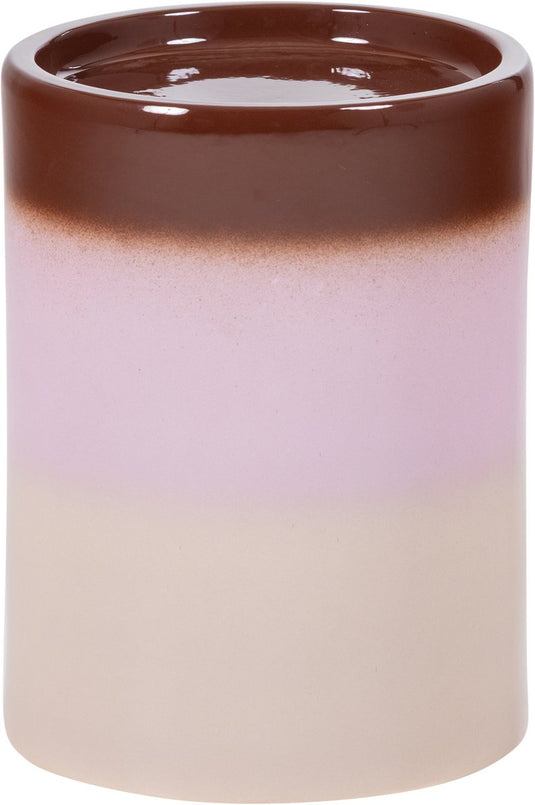 Woood ollo bijzettafel ø 35 cm - keramiek - roze bruin - 44x35x35
