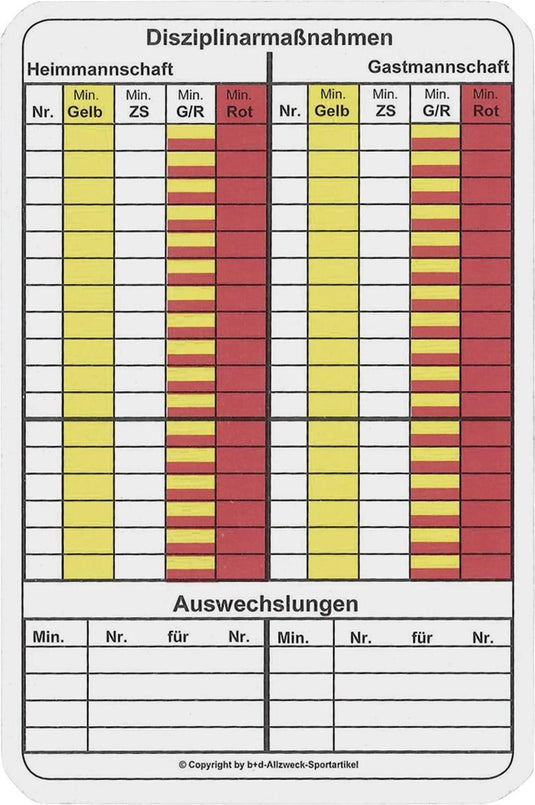 Erima scheidsrechter accessoires notitiekaarten scheidsrechterset
