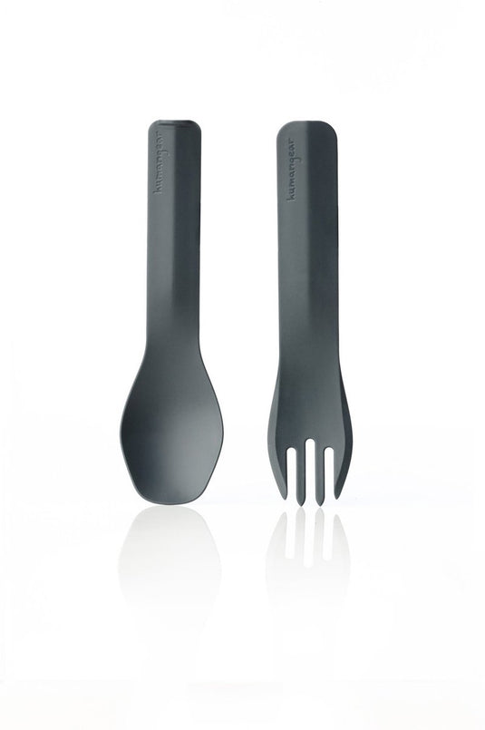 Human gear - duo - gray - bestek - herbruikbaar - campingbestek