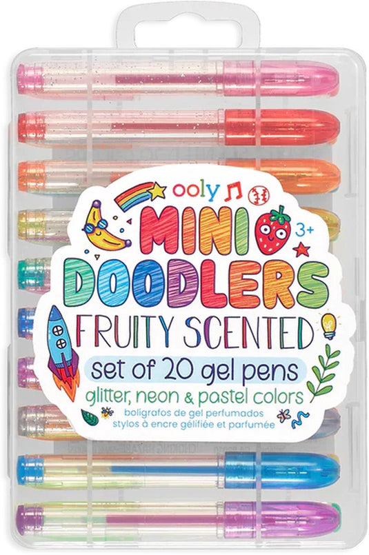 Ooly - mini doodlers - 20 gekleurde mini gelpennen met fruitgeur