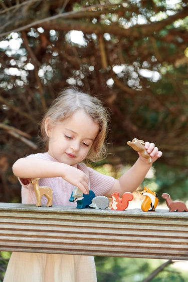 Tender leaf toys - set houten bosdieren