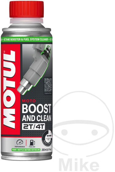 Motul boost and clean moto 200ml toevoeging grijs