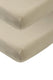 Meyco baby uni hoeslaken juniorbed - 2-pack - taupe - 70x140 150cm