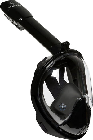 Atlantis snorkelmasker 2.0 - duikbril - snorkel - snorkelset - full face masker - volwassenen - zwart - l xl