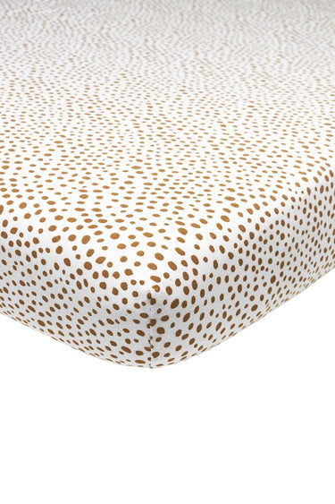 Meyco baby cheetah hoeslaken wieg - camel - 40x80 90cm