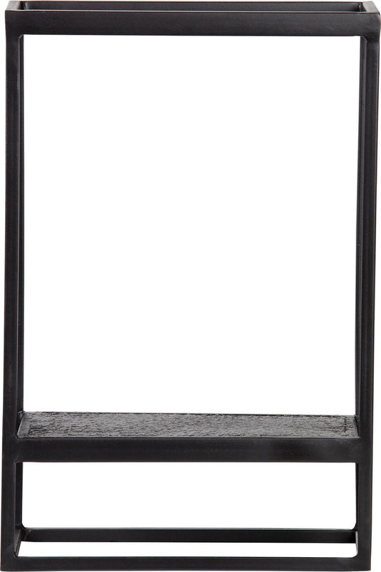 Woood febe tuin wandrek verticaal - metaal - zwart - 60x40x20