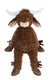 Happy horse hooglander koe cody knuffel 60cm - bruin - baby knuffel