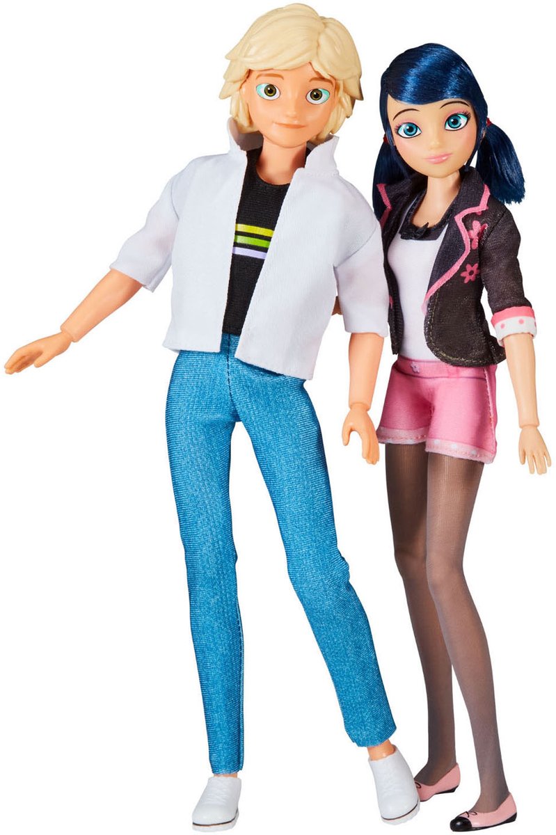 Load image into Gallery viewer, Bandai miraculous marinette adrien poppenset - 26 cm
