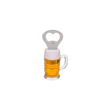 Ootb flesopener in bierglas met magneet 10,5x3,5cm