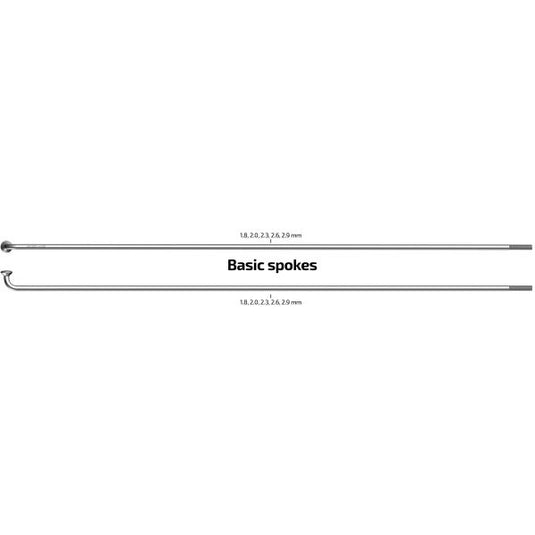 Sapim spaken 280-14 leader ø2.00 mm fg 2,3 - rvs (100 stuks)