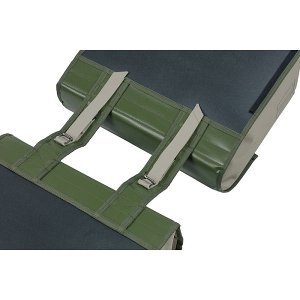 Load image into Gallery viewer, Basil Urban Load dubbele fietstas - waterdicht tarpaulin polyester - groen zand - 48-53L
