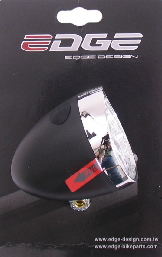 Edge koplamp retro 3 led - aan uit - incl. batterijen - zwart chroom