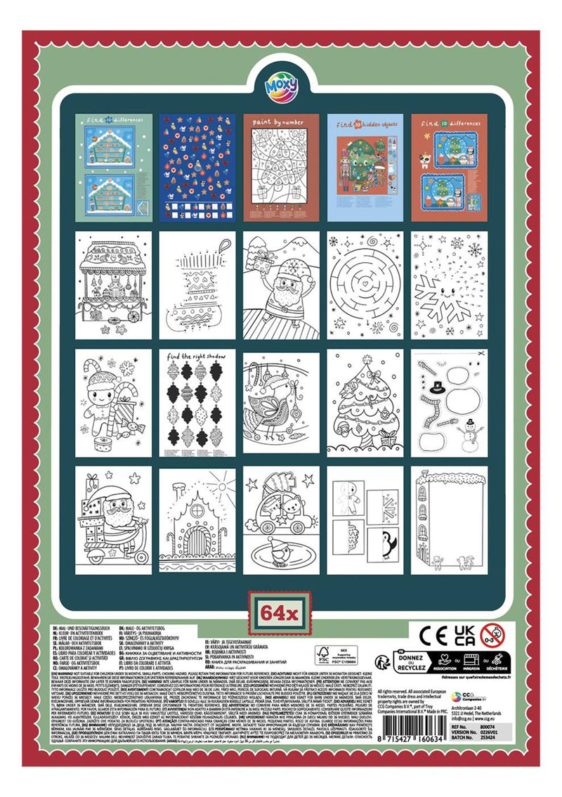 Load image into Gallery viewer, Moxy kleur- en activiteitenboek kerstmis - 64pag
