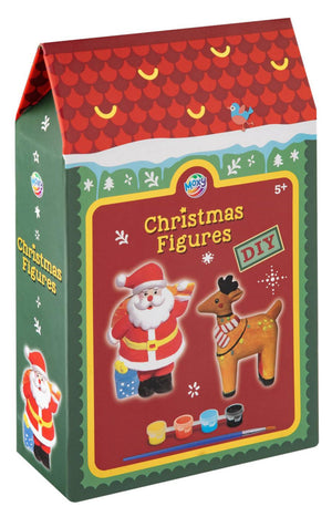 Moxy zelf schilder kerstbeeld 7cm 2 delig. 2 ass